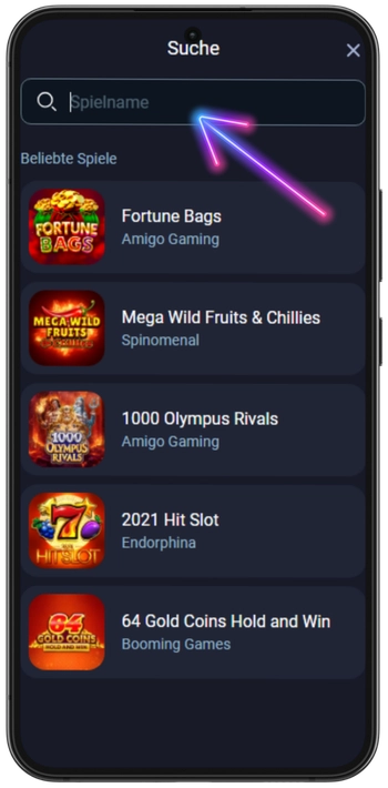 Vox Casino Spielsuche nach dem Login